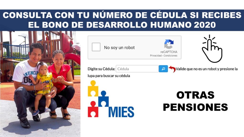 Consulta con tu Número de Cédula si puedes recibir el Bono de Desarrollo Humano 2020 y Otras Pensiones del MIES