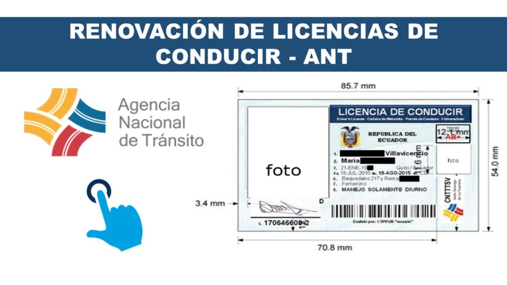 renvovacion de licencias de conducir ANT 2