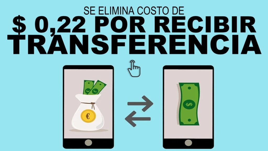 Se elimina costo de 0,22 por recibir transferencia