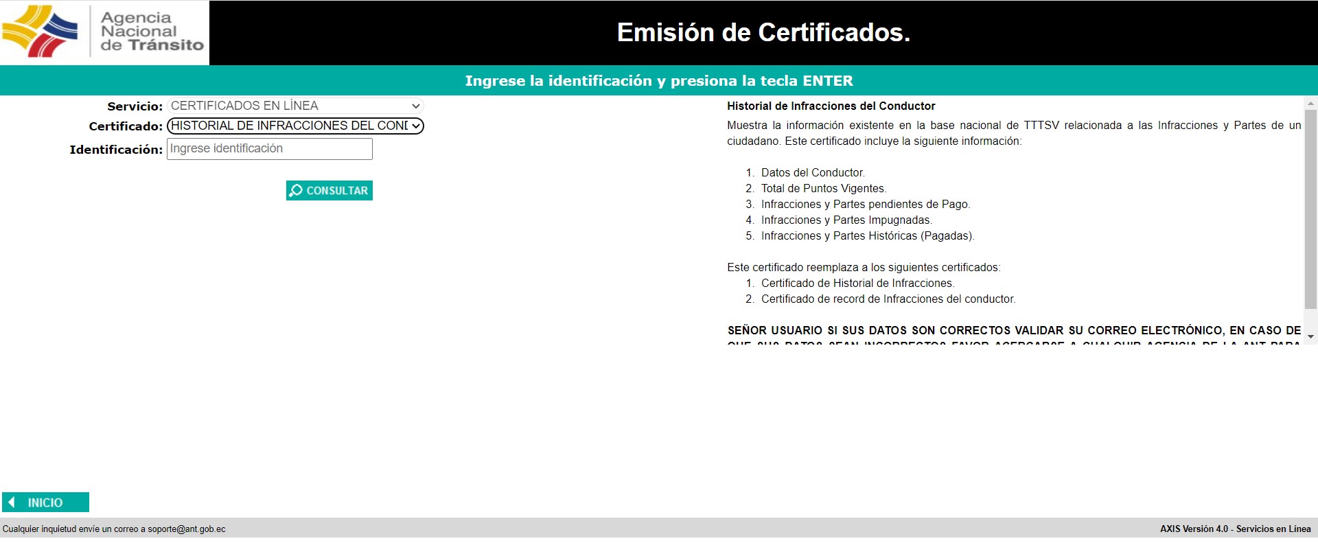 Historial de Infracciones del Conductor